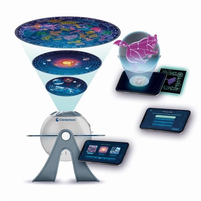 CLEMENTONI - Planets and Constellations Projector - 3 game modes - Free application contents and quizzes