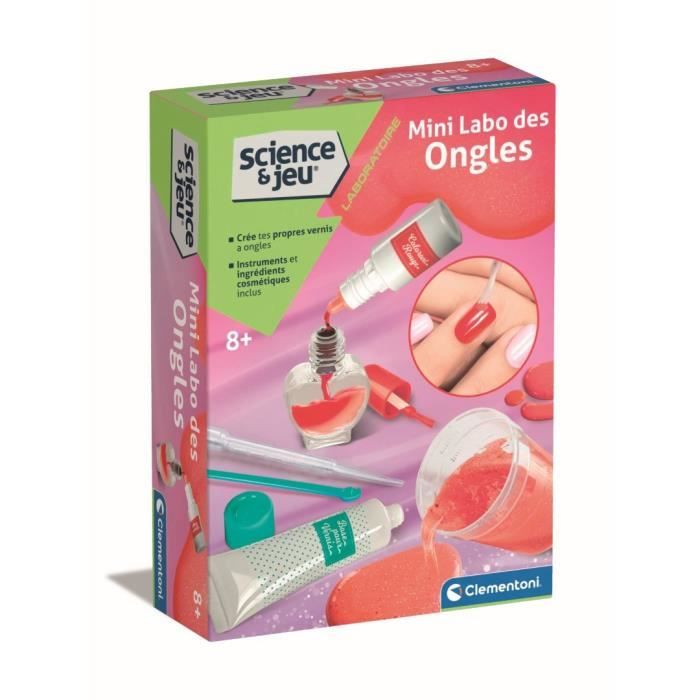 Clementoni - Science and Games - Mini Nail Lab - Create your own nail polish - Ages 8 and up
