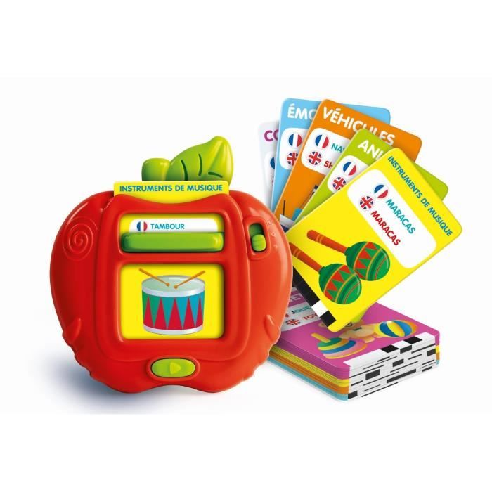 CLEMENTONI - My first 100 words Bilingual - Educational toys - 2 game modes: Quiz and discovery - Sounds and nursery rhymes