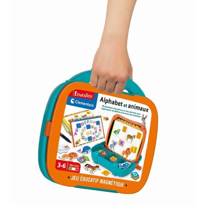 Clementoni - Magnetic Letters & Animals Case - From 3 years old