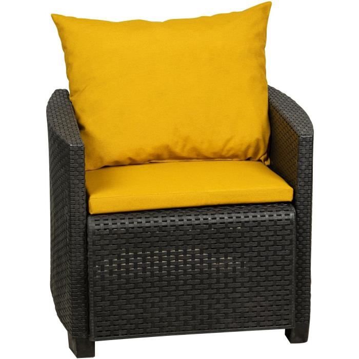 Coffee set cushion set - PRIVATE GARDEN - Cumin