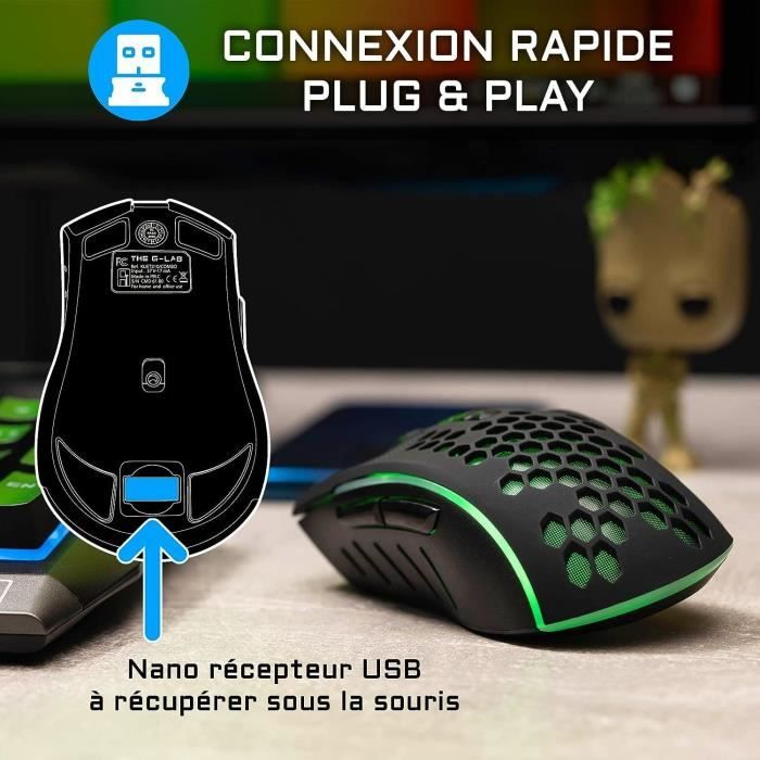 Wireless Gaming Pack - Keyboard + Mouse - French