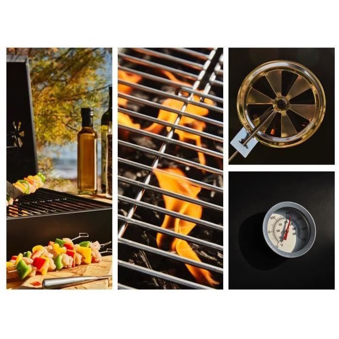 MIKE charcoal barbecue - Cooking surface 71 x 35 cm