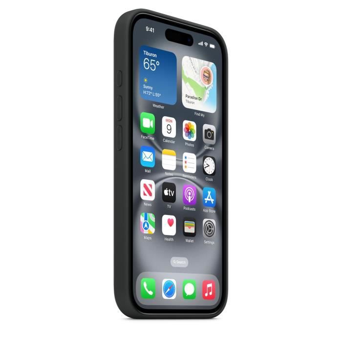 APPLE iPhone 16 - Silicone Case with MagSafe - Black