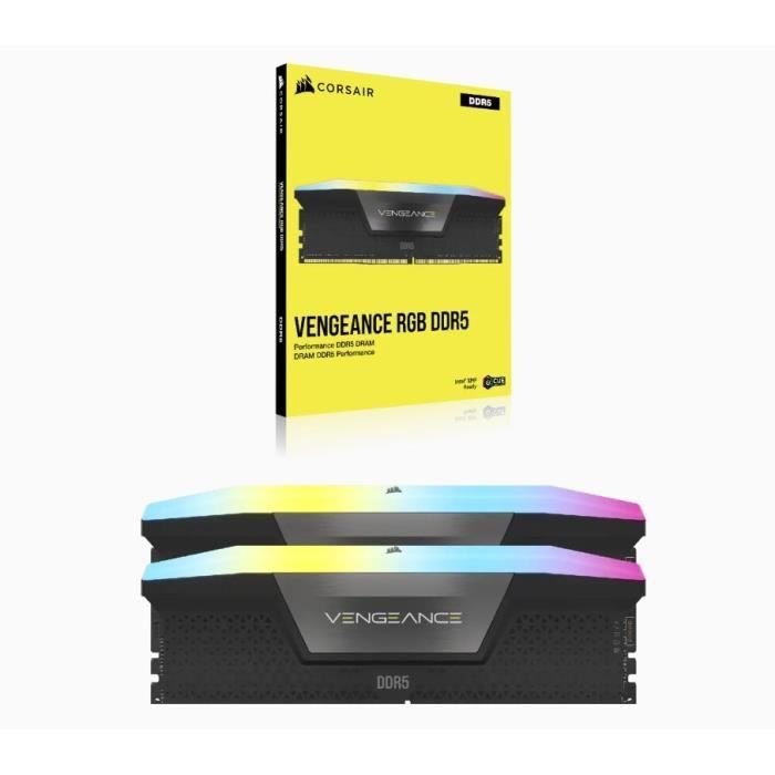 RAM memory - Corsair - revenge RGB DDR5 - 32GB 2x16gb DIMM - 5600 MHz - 1.25V - Black (CMH32GX5M2B5600C40K)