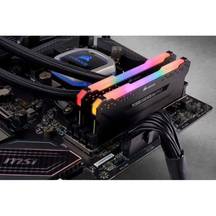 CORSAIR DDR4 PC Memory - VENGEANCE RGB PRO 32GB (2x16GB) - 3200MHz - CAS 16 (CMW32GX4M2E3200C16)