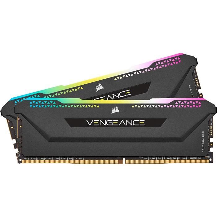 CORSAIR DDR4 PC Memory - VENGEANCE RGB PRO SL 32GB (2x16GB) - 3200Mhz - CAS16 - Black (CMH32GX4M2E3200C16)