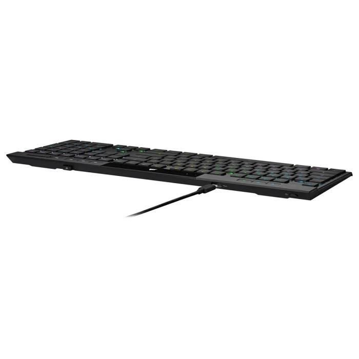 Ultrafin mechanical gaming keyboard - Azerty - Corsair - K100 Air Wireless - RGB LED backlight - Black (CH -913A01U -FR)