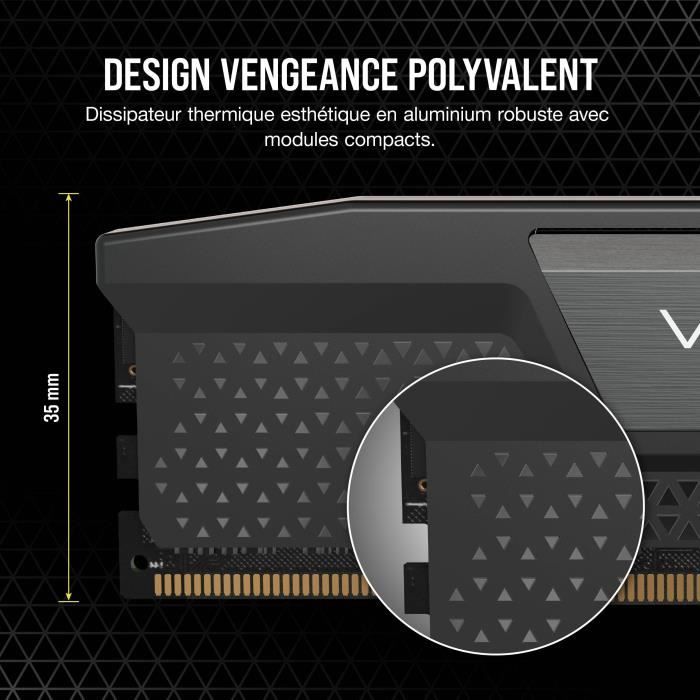 Corsair Vengeance 32GB 2x16gb - DDR5 4800MHz - CAS40 - Black (CMK32GX5M2A4800C40)