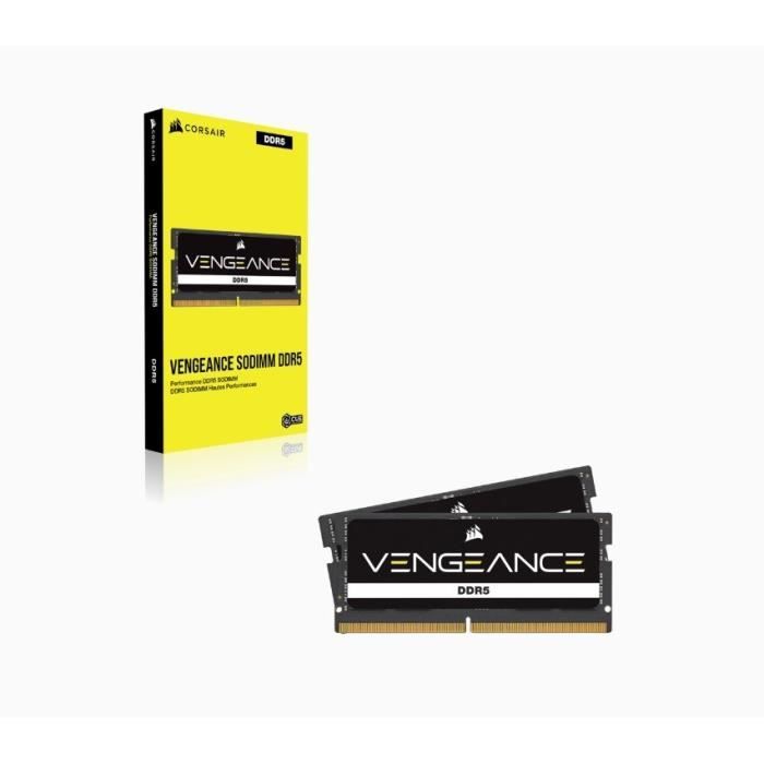 RAM memory - Corsair - revenge DDR5 - 32GB 1x32gb Sodimm - 4800 MHz - 1.1v - Black (CMSX32GX5M1A4800C40)
