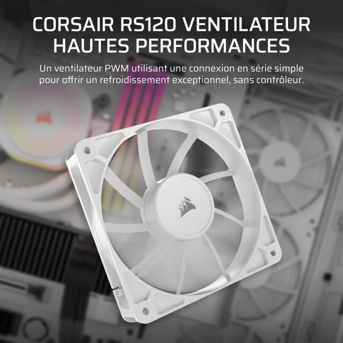 PWM Fan 120mm - CORSAIR - RS120 - White