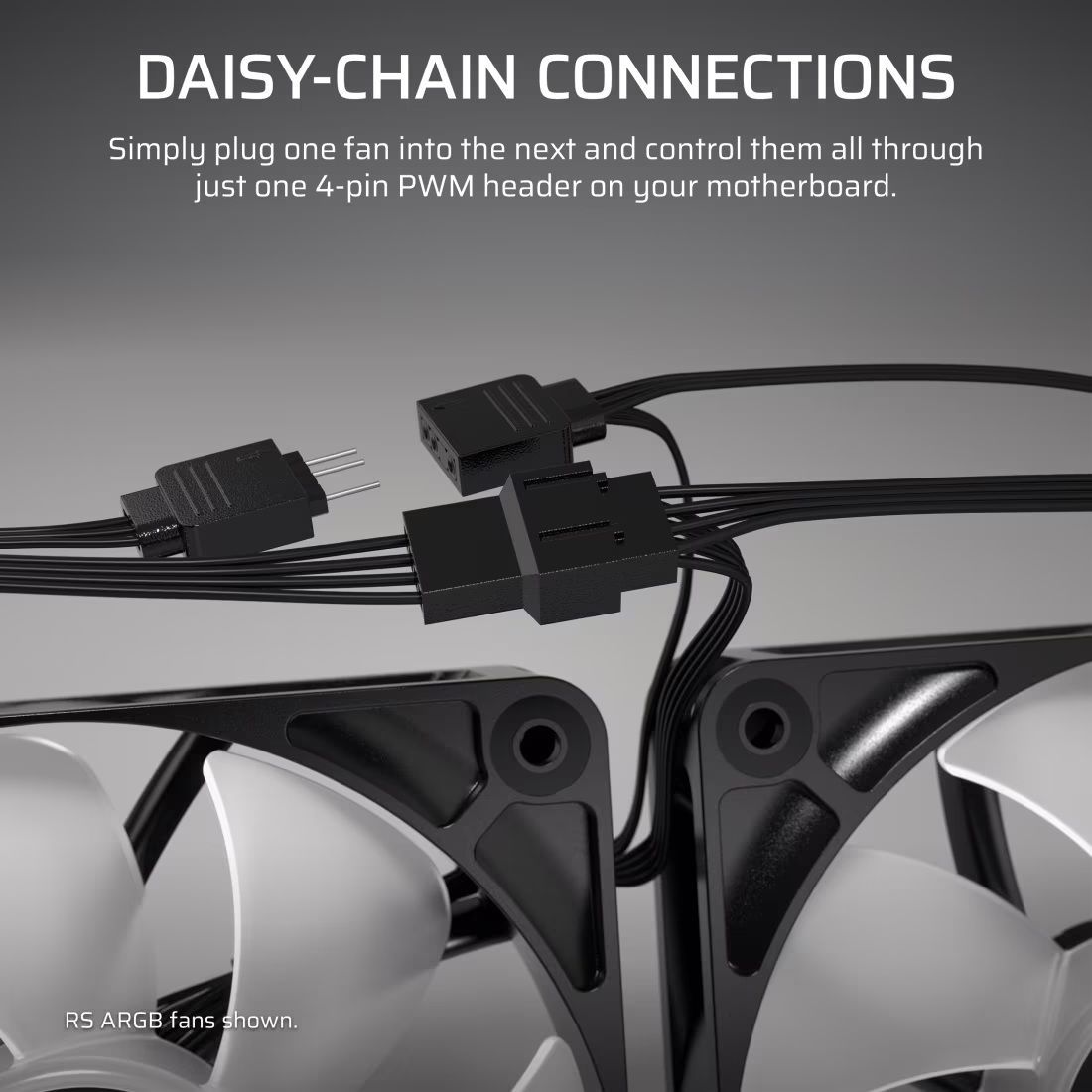 Pack of 3 120mm PWM fans - CORSAIR - RS120 - White