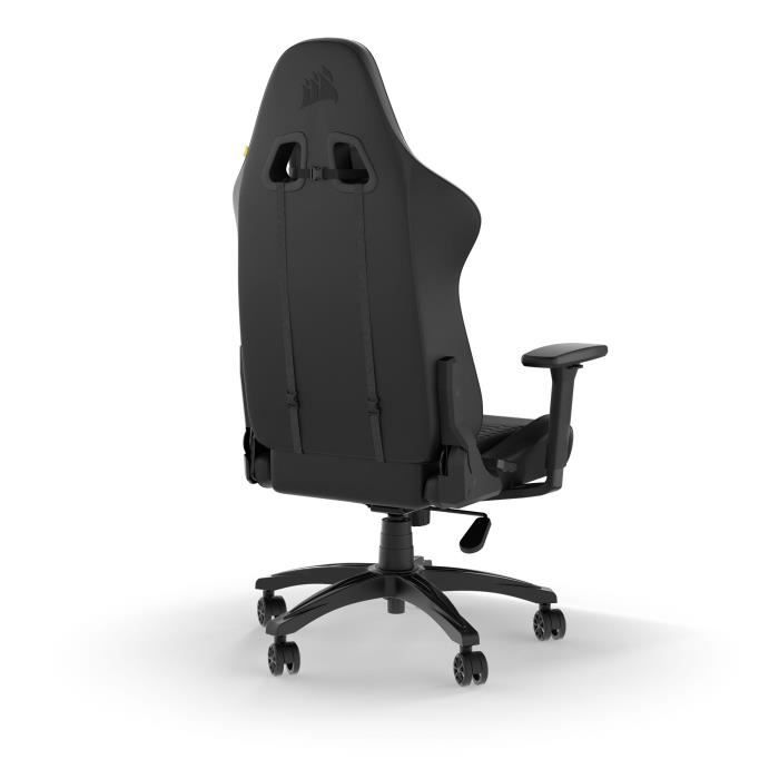 CORSAIR - Office chair - Gaming armchair - TC100 RELAXED - Faux leather - Ergonomic - Adjustable armrests - Black - (CF-9010050-WW)