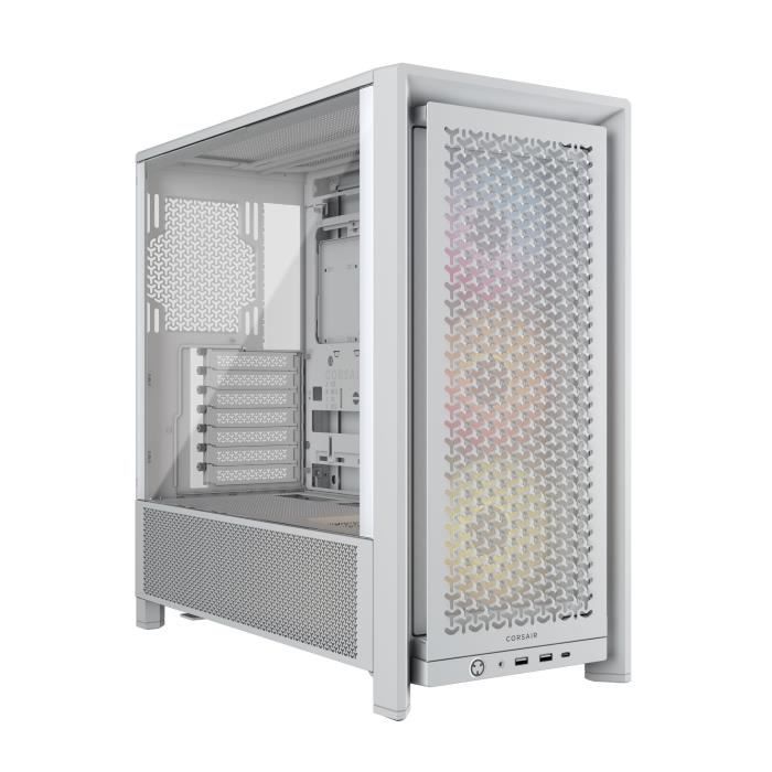 PC Case - CORSAIR - FRAME 4000D RS ARGB Series - Mid-Tower - 3 ARGB Fans - White