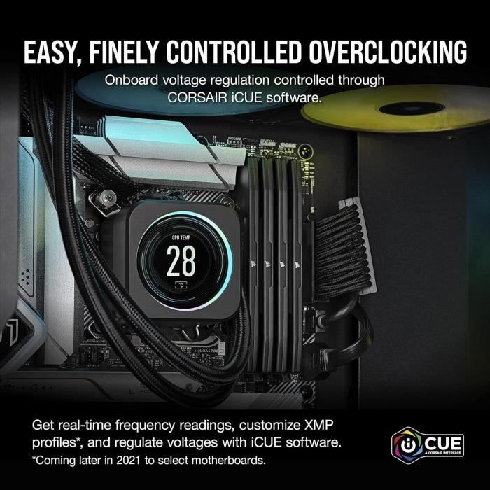 RAM memory - CORSAIR - Vengeance DDR5 - 64GB 2x32GB DIMM -5200MT/s - Intel XMP - 1.25V - Black (CMK64GX5M2B5600C40)
