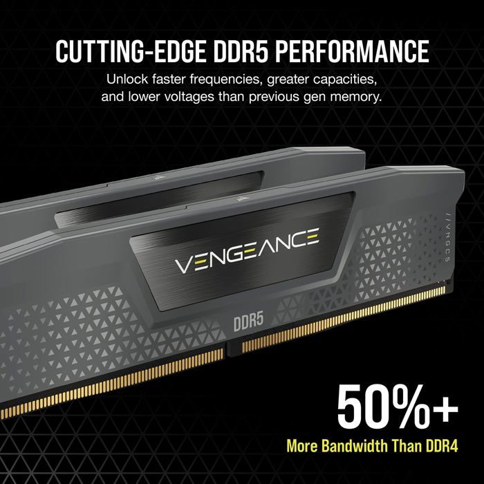 RAM - CORSAIR - CMK64GX5M2B6000Z30 - VENGEANCE - DDR5 - 64GB (2x32GB DIMMs) - 6000MT/s - CL 30 - 1.4V