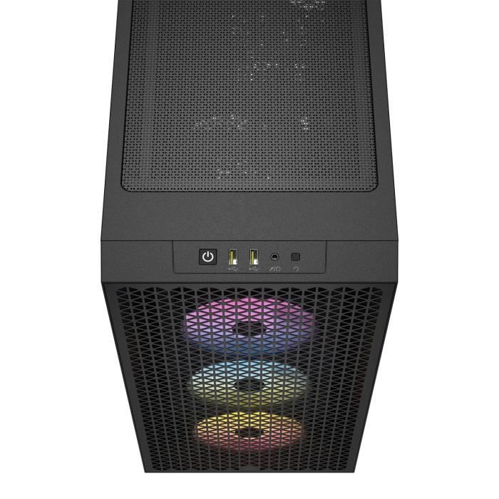 PC case - CORSAIR - 3000D RGB AIRFLOW - ATX Mid-tower - 3 AR120 RGB fans - Black - (CC-9011255-WW)