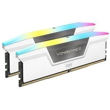 RAM Memory - CORSAIR - Vengeance RGB DDR5 RAM 32GB (2x16GB) 6000MHz CL30 Intel XMP Compatible iCUE - White