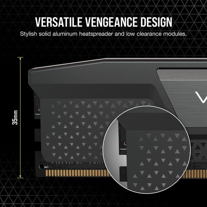 RAM Memory - CORSAIR - Vengeance DDR5 RAM 32GB (2x16GB) 5600MHz CL40 Intel XMP iCUE Compatible - Black (CMK32GX5M2B5600C40)