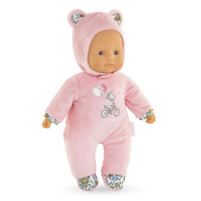 My Doudou COROLLE - Pti' Coeur Ours Rose - 30 cm - small baby doll - vanilla scent - from 9 months