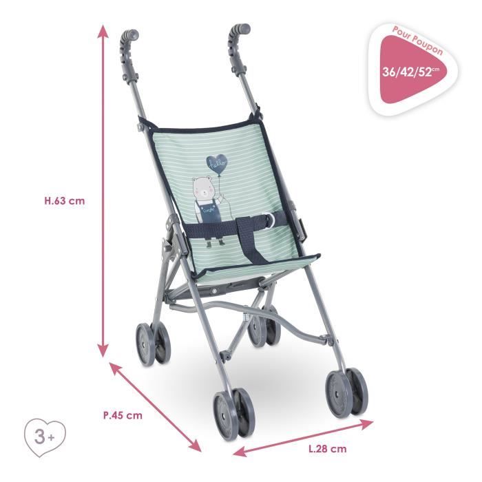 Umbrella stroller - COROLLE - Sage - Lightweight - Foldable - For 36/52 cm babies