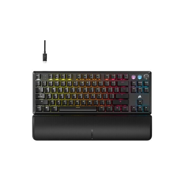 Gaming Keyboard - CORSAIR - K70 Pro TKL - MGX Hyperdrive Switches - RGB Backlighting - AZERTY