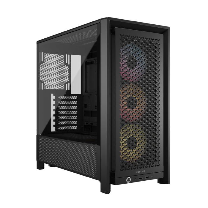 PC Case - CORSAIR - FRAME 4000D RS ARGB Series - Mid-Tower - 3 ARGB Fans - Black