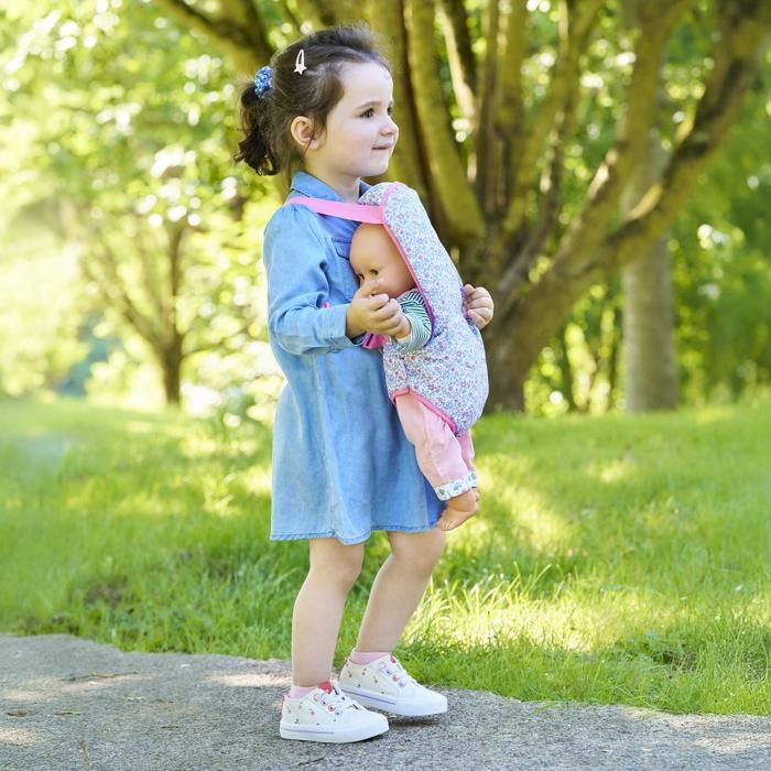 Baby Carrier - Corolle - Floral - For 36/42 cm dolls - from 3 years old - Adjustable