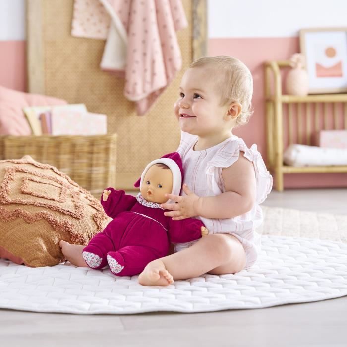 Doudou - COROLLE - Babipouce Rose Grenadine - 28 cm - vanilla scent - from birth
