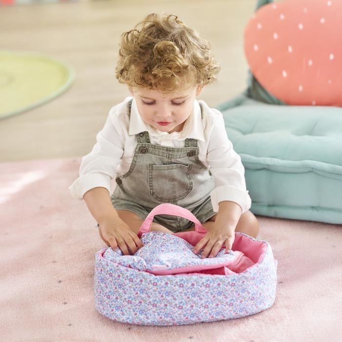 Baby doll accessories - COROLLE - Floral bassinet - for 30 cm baby doll - from 18 months