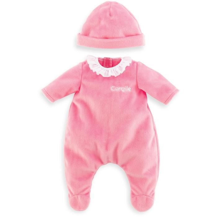 Pink Pajamas and Hat - COROLLE - Clothing - For 36cm Doll - From 2 years old