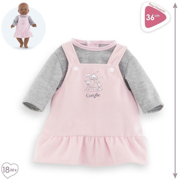 Dress and T-Shirt Banks of the Loire - COROLLE - Clothing - For 36cm Doll - From 2 years old