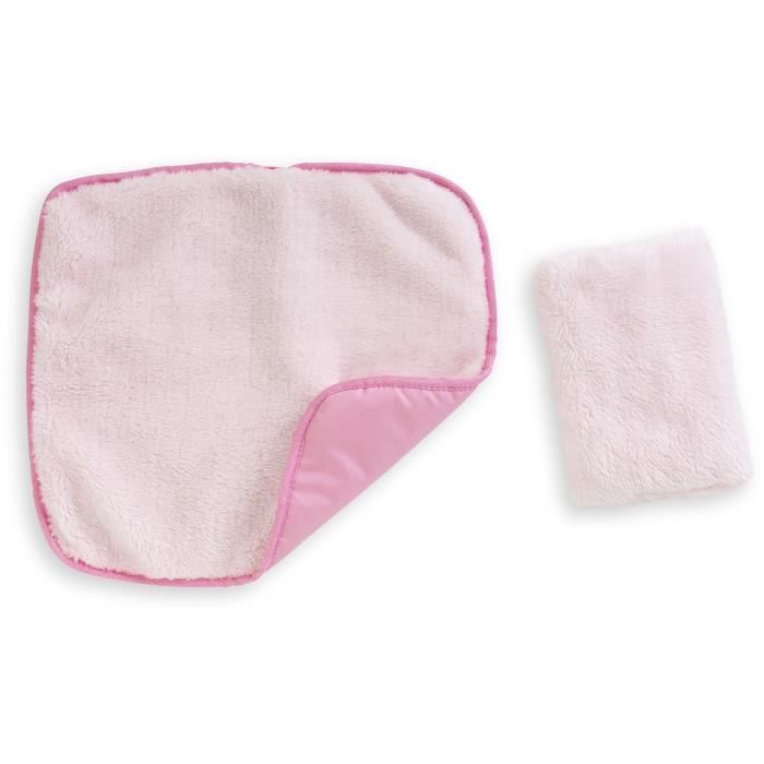 Baby doll accessories - COROLLE - Pink plush bassinet set - for 36 and 42 cm baby dolls - from 3 years old
