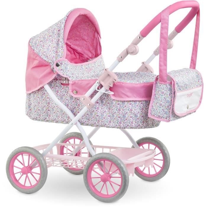 Baby doll accessories - COROLLE - Floral pram - for 36 to 52 cm baby dolls - from 3 years old