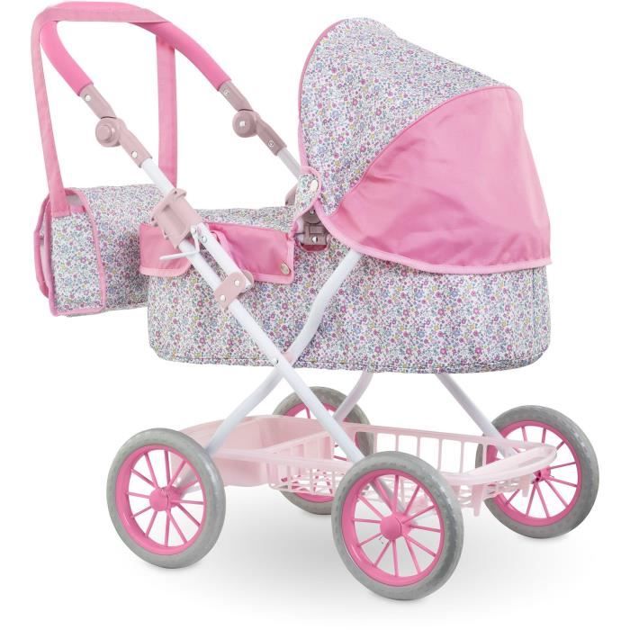 Baby doll accessories - COROLLE - Floral pram - for 36 to 52 cm baby dolls - from 3 years old