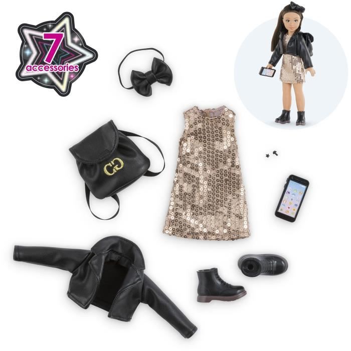 Doll accessories - COROLLE - Party dressing - For 28 cm mannequin doll - 7 accessories - From 4 years old