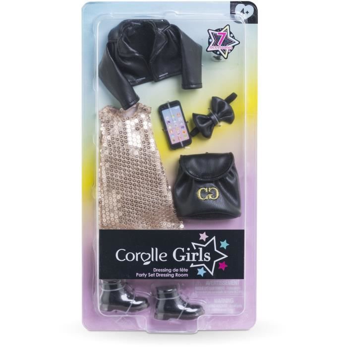 Doll accessories - COROLLE - Party dressing - For 28 cm mannequin doll - 7 accessories - From 4 years old