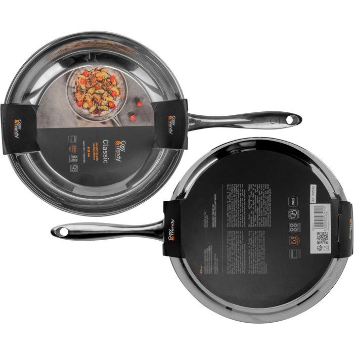 Cozy & Trendy 2803315 Stainless Steel Frying Pan - D 28 cm - All Heat Sources Including Induction
