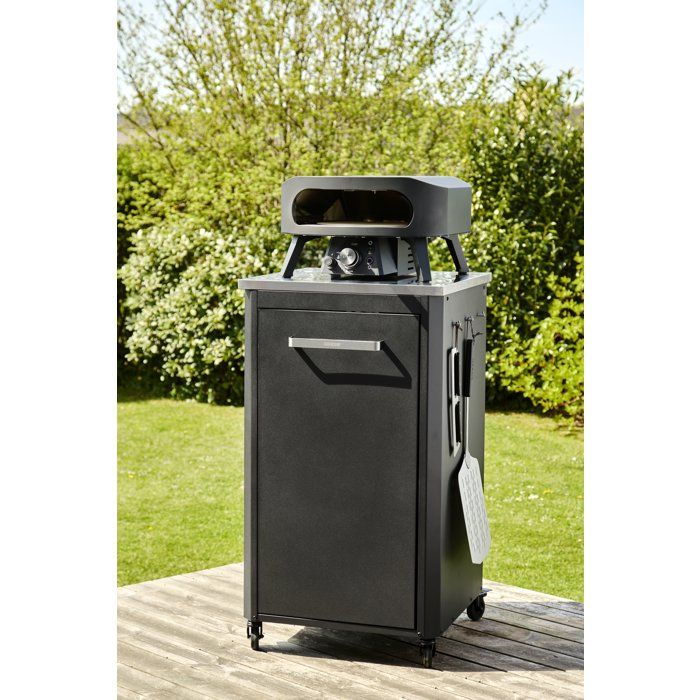 Gas Pizza Oven - COZZE - 13 - Rotating Stone - Thermometer - 6.0 kW - Up to 630 °C - LED Button - Black