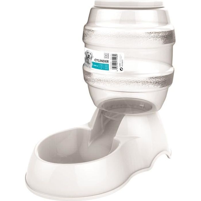 M-PETS Cylinder Crochet Dispenser - 3500ml - White - For Dog