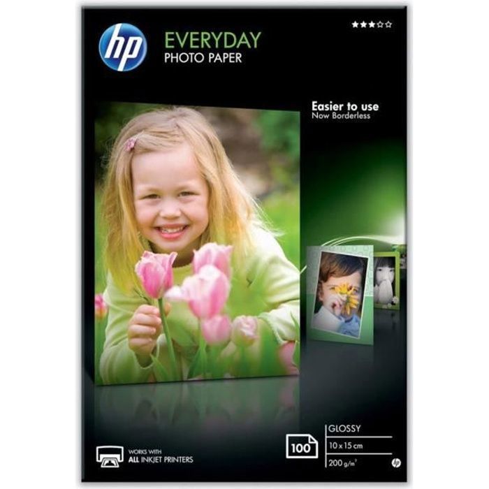 HP CR757A Glossy Photo Printing Paper - 100 Sheets - 200g - White