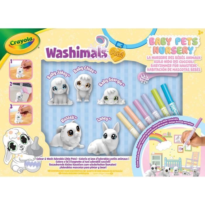 Coloring - CRAYOLA - Washimals Baby Pets Nursery Pack - Washable family to color! Ages 3 and up
