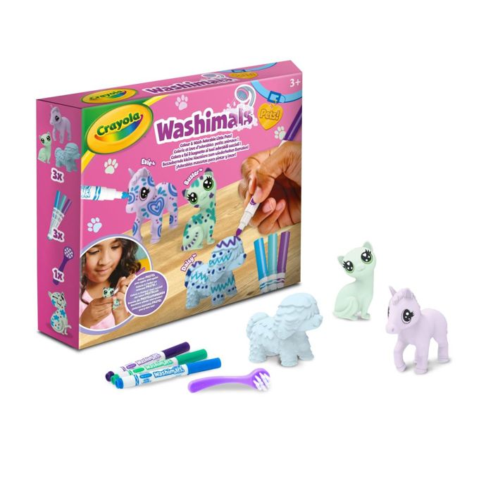 Creative Play - CRAYOLA - Washimals - Set of 3 pastel animals - Ages 3 and up - Mixed