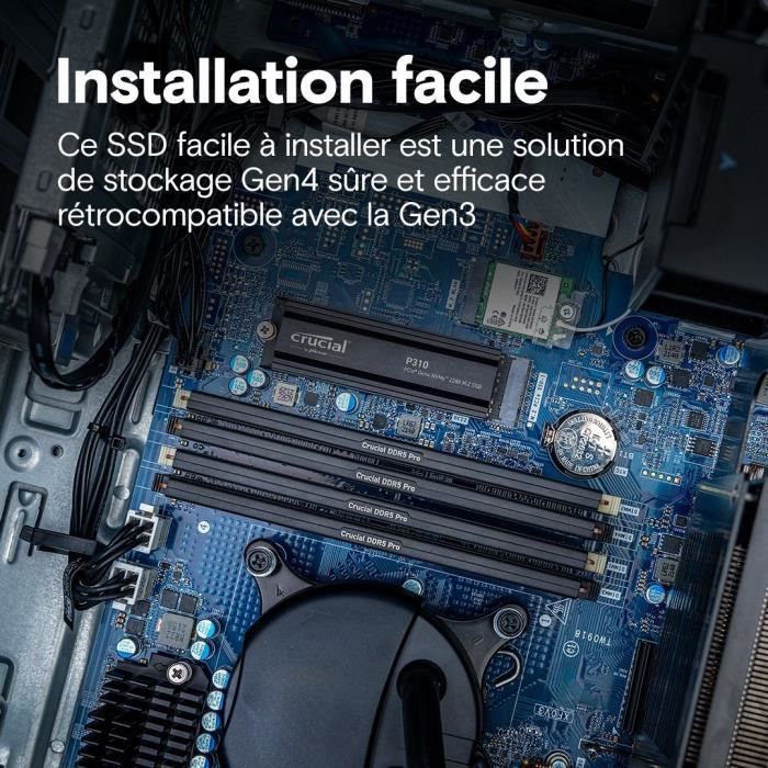 CRUCIAL - P310 - Internal SSD - 1TB - Gen4 - NVMe M.2 - Up to 7100 MB/s