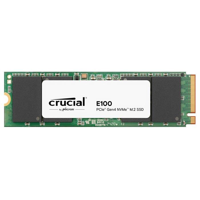 Internal SSD - CRUCIAL - E100 - 480 GB - PCIe Gen4 NVMe M.2 - Up to 470 MB/s