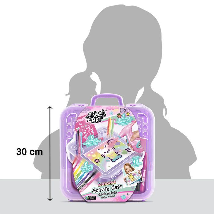 Canal Toys - Airbrush Art - Activity case with electronic spray, stencils and markers - AIR 017