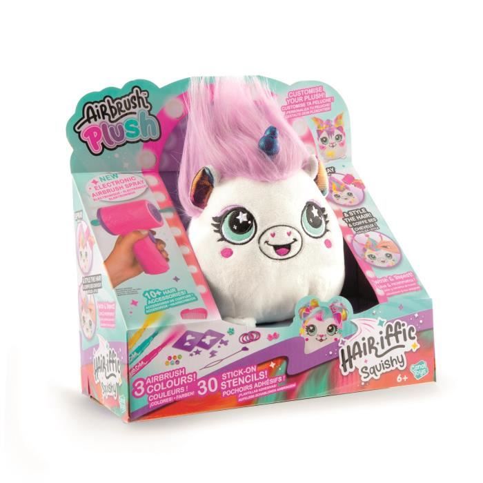 Canal Toys - Airbrush Plush - Squishy Hair'iffic plush to style and decorate with electronic spray, markers, -AIR 040- random