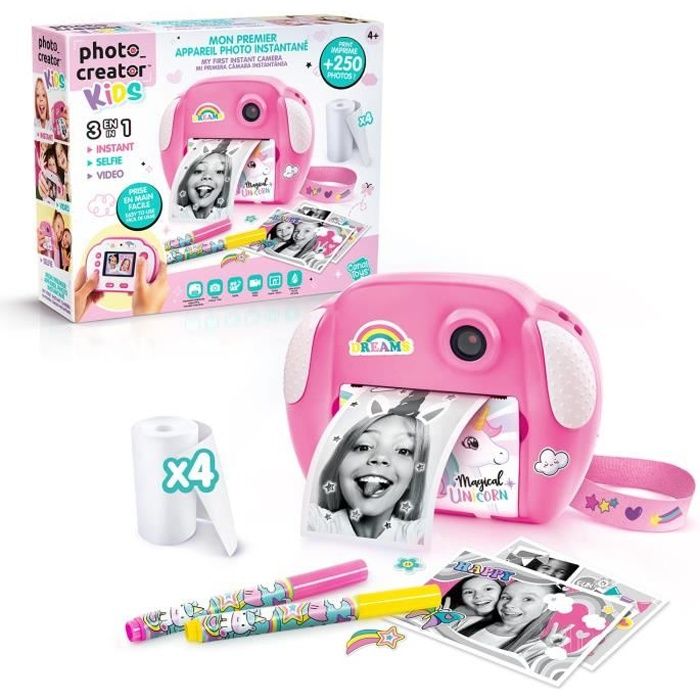 PHOTO CREATOR - Junior instant print camera - Unicorn theme - CLK 013 - Canal Toys