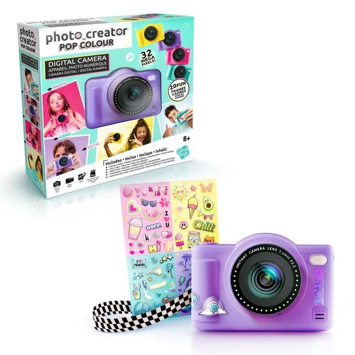 Canal Toys - Photo Creator - Pop Color Digital Camera Purple - With 32GB SD Card Included