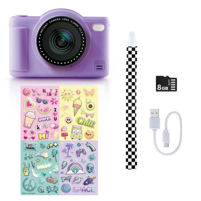 Canal Toys - Photo Creator - Pop Color Digital Camera Purple - With 32GB SD Card Included